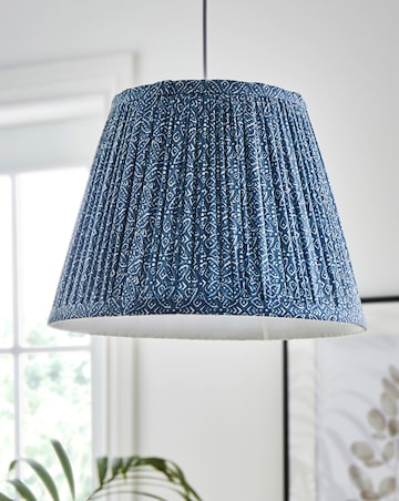 Blue Pleated Shade