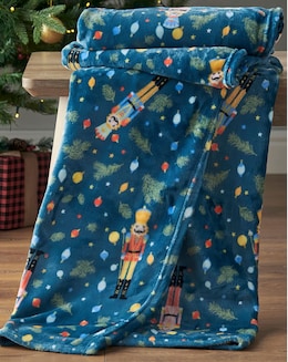 Catherine Lansfield Nutcracker Fleece Throw