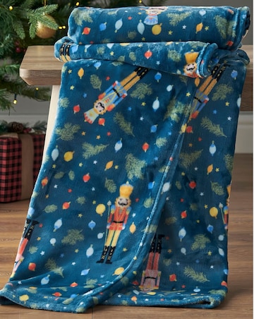 Catherine Lansfield Nutcracker Fleece Throw