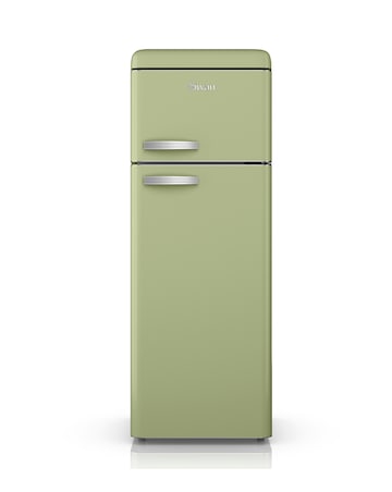 Swan SR11010GNE Retro 30/70 Top Mounted Fridge Freezer - Green