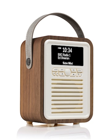 VQ Retro Mini DAB Radio - Walnut