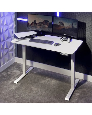 X Rocker Ascend Height Adjustable Desk White