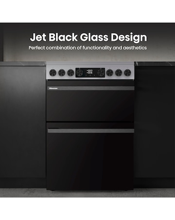 Hisense HDCEC6C20X 60cm Electric Double Cooker - Grey