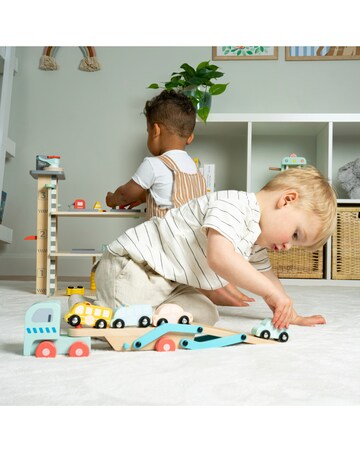 TP Owl & Fox Wooden Car Transporter