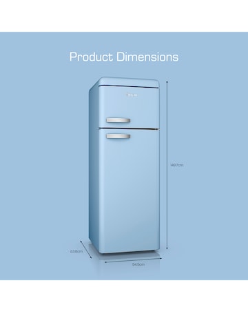 Swan SR11010BLNE Retro 30/70 Top Mounted Fridge Freezer - Blue
