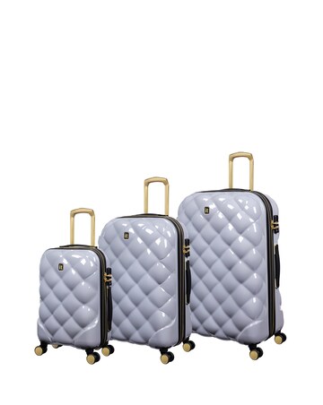 IT Luggage St Tropez Trois 3pc Suitcase Set - Silver