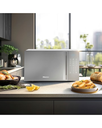 Hisense H20MOMSS4HGUK Mirror Silver Microwave 20L