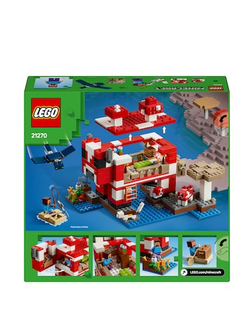 LEGO Minecraft The Mooshroom House Island Gamer Kit Toy for Kids Set 21270