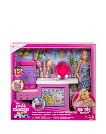 Barbie Mysteries: Beach Detectives 'Malibu' Doll, Cotton Candy Game Playset
