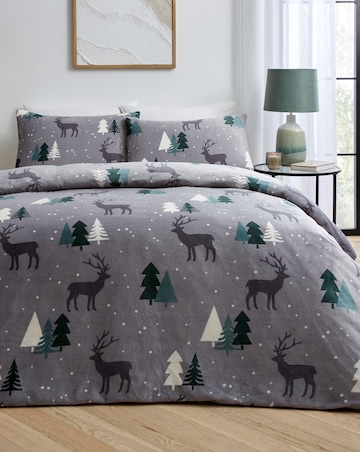 Cosy Stag Fleece Duvet Set