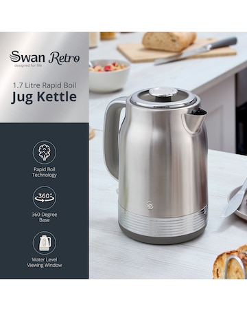 Swan Retro Revive Jug Kettle Stainless Steel