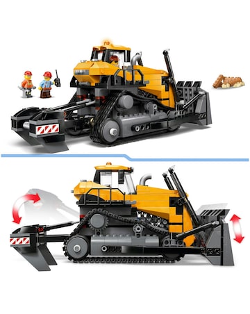 LEGO City Yellow Bulldozer Construction Site Building Toy Playset for Kids 60466