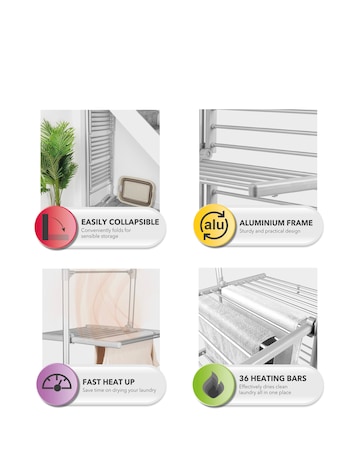 Beldray EH3752 20m Tiered Electric Heated Clothes Airer