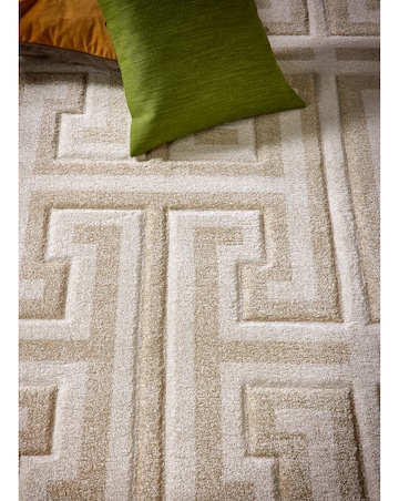 Greek Key Textured Rug