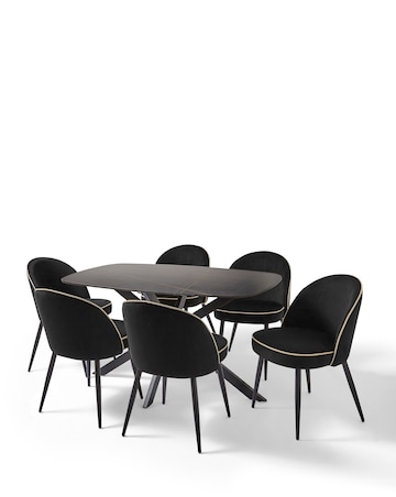 Brock Dining Table with 6 Camille Chairs