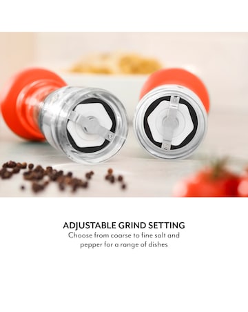 Sur La Table 2 Piece Salt & Pepper Mill Set Orange
