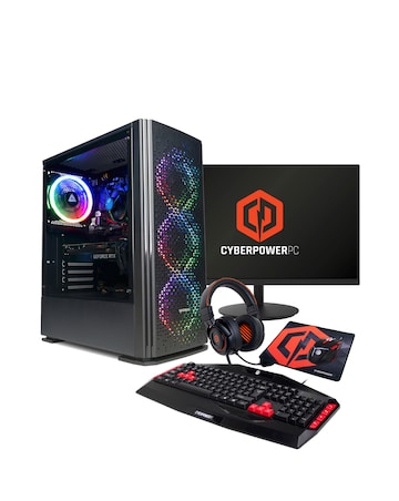 CyberPowerPC Blaze Intel Core i5-12400F, 16GB RAM, 1TB NVMe SSD Gaming Bundle