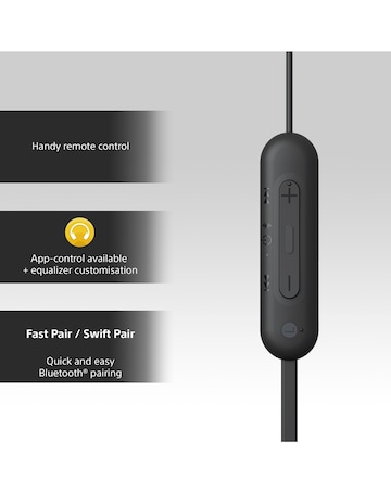 Sony WI-C100 Wireless In-Ear Headphones - Black