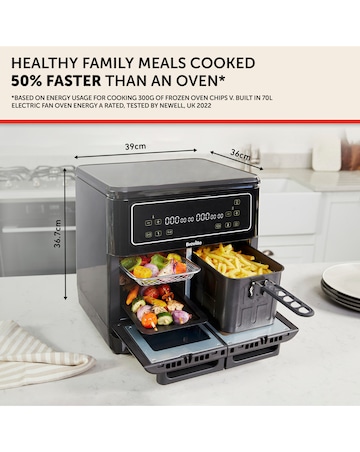 Breville VDF130 Halo Flexi Dual 11 Litre Air Fryer