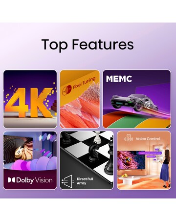 Hisense 55in 55A6KTUK Smart 4K UHD HDR TV with VDTS Virtual:X & Freeview Play