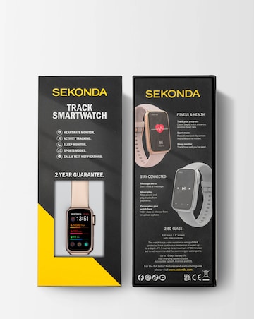 Sekonda Track Smart Watch - Rose Gold Plastic Case & Pink Silicone Strap