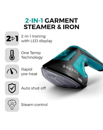Tower 2-in-1 Hand Garment Steamer