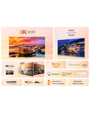 TCL 55In 55PF650K LED 4K HDR PRO Smart Fire TV with Freely