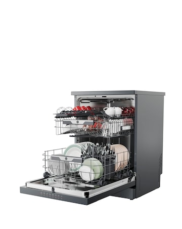 Hoover H-Dish 500 HF4B7F0A-80 14 Place Full Size WiFi Dishwash Graphite Install