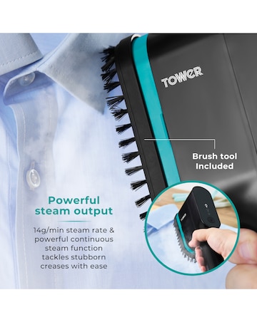 Tower 1400W Digital Garment Steamer- Teal