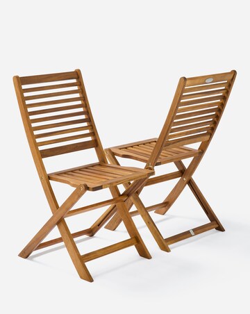 Charles Bentley Pair of Acacia Wood Foldable Chairs