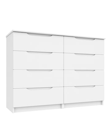 Sorrento High Gloss Assembled 4 plus 4 Drawer Chest