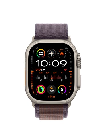 Apple Watch Ultra 2 Cellular 49mm Titanium Case with Indigo Alpine Loop - Large