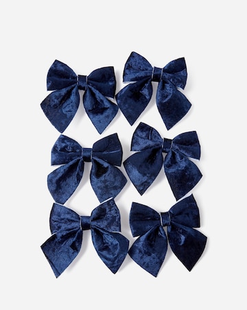 Set of 6 Velvet Bow Decorations