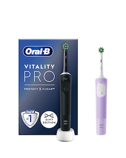 Oral-B Vitality PRO Black &amp; Lilac (Duo Pack) Electric Toothbrushes