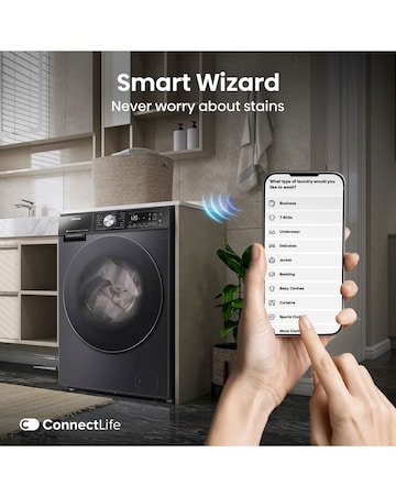 Hisense 5S Series WD5S1045BB 10.5KG Auto Dosing Freestanding Washer Dryer Black