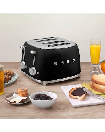 Smeg Kettle and 4 Slice Toaster Black