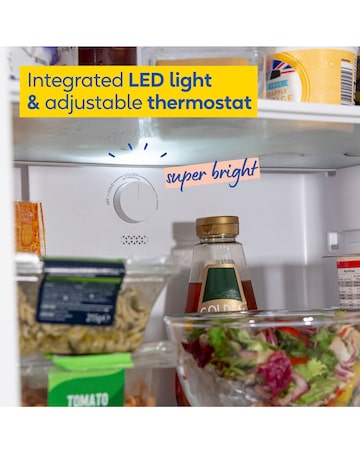 Russell Hobbs RH186FFF60B Frost Free Fridge Freezer - Black- E Rated 186 CM