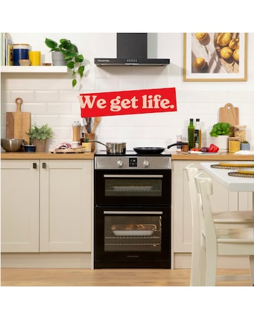 RUSSELL HOBBS 60CM Double Electric Cooker With Induction Hob - Stainless Steel