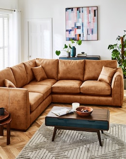 Goliath Faux Leather Corner Sofa