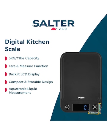 Salter Toronto 5kg Electronic Scale - Black