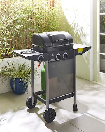 2 Burner Gas BBQ with Side Burner