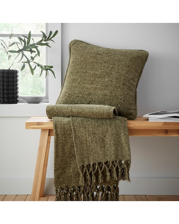 Catherine Lansfield Plain Chenille Throw