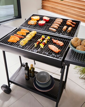 Double Oil Drum Charcoal BBQ