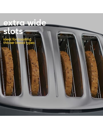 Russell Hobbs 26073 Textured Honeycomb Grey 4 Slice Toaster