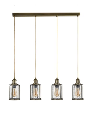 4 Light Industrial Ceiling Bar Pendant