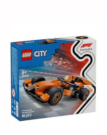 LEGO City F1 Driver with McLaren Race Car Toy Playset 60442