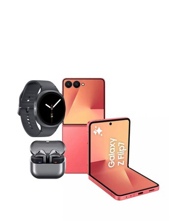 Samsung Z Flip7 512GB 5G Coral Red, Watch8 44mm BT Graphite and Buds3