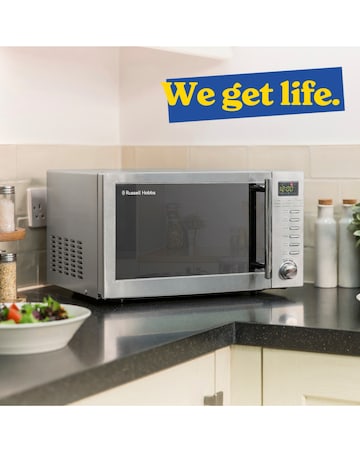 Russell Hobbs 20 Litre Stainless Steel Digital Microwave with Grill