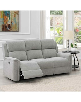 Croston Chenille Power Recliner Three Seater Sofa