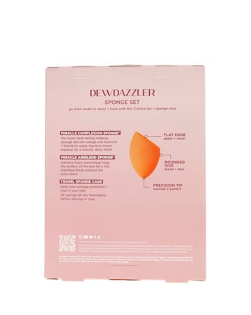 REAL TECHNIQUES DEWDAZZLER SPONGE SET FOR LIQUIDS & CREAMS 3PC
